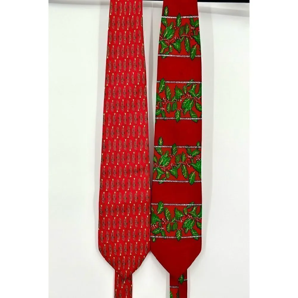 Bundle of 2 Christmas holiday ties